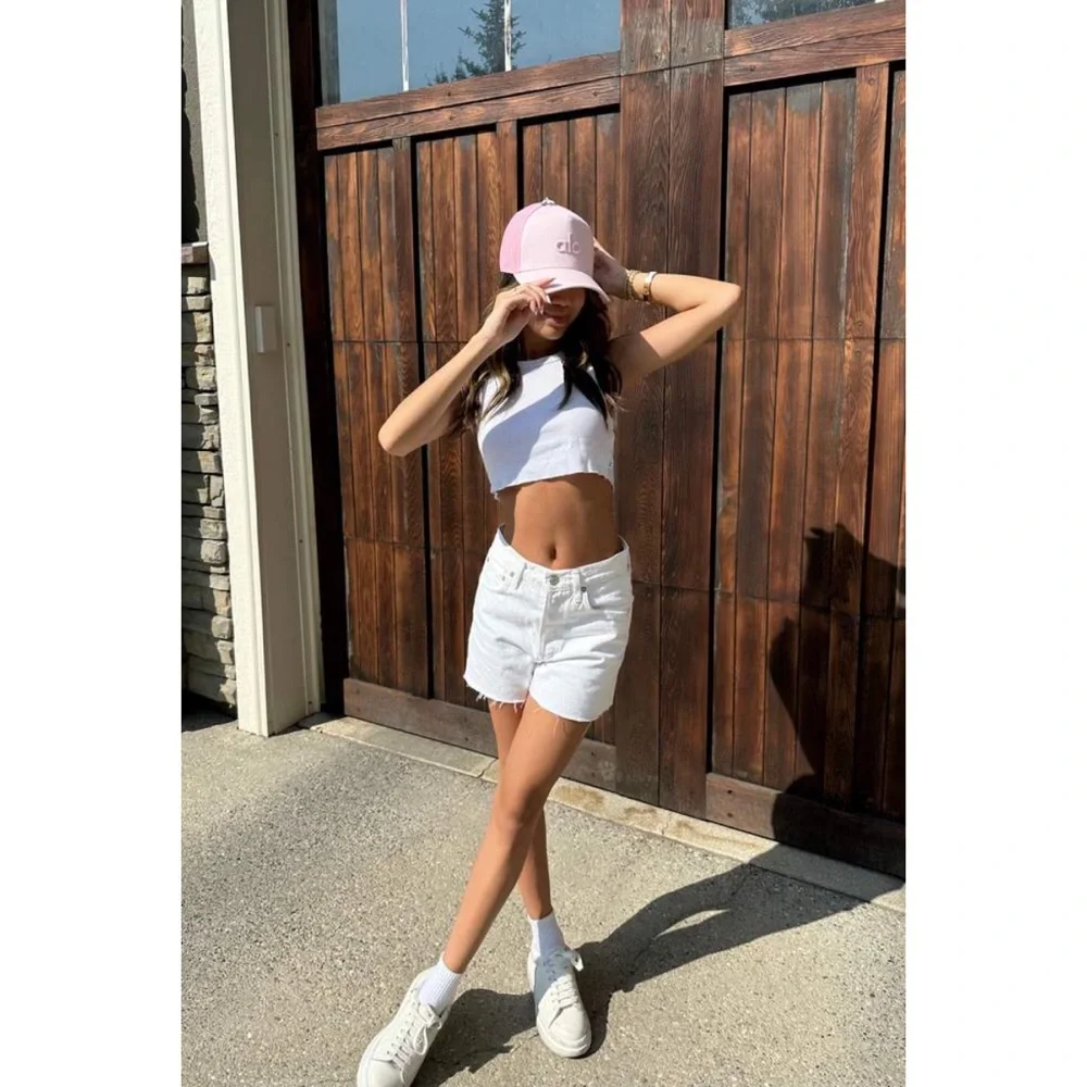 Alo Yoga District Trucker Hat Powder Pink